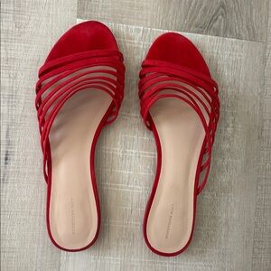 SOMETHING NAVY ABBY BANDED SLIDE
SANDALS SZ8